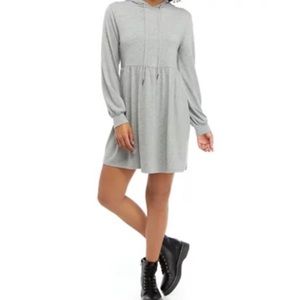 Heather Grey hooded dress